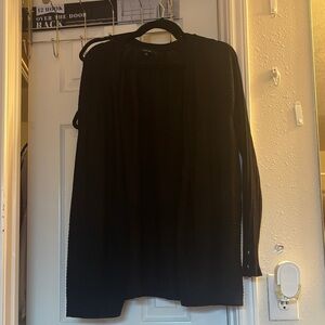 Black Open Front Cardigan